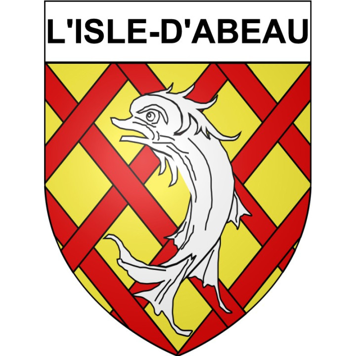 l'isle-d'abeau 38 ville Stickers blason autocollant adhésif