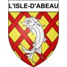 l'isle-d'abeau 38 ville Stickers blason autocollant adhésif