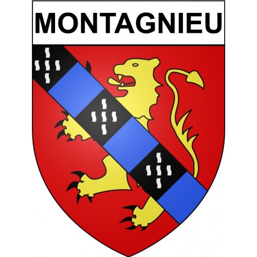 Montagnieu 38 ville Stickers blason autocollant adhésif