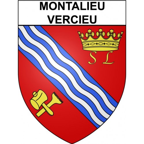 Montalieu-Vercieu 38 ville Stickers blason autocollant adhésif