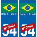 Brazil Brazil flag sticker plate