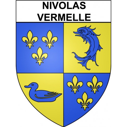 Nivolas-Vermelle 38 ville Stickers blason autocollant adhésif