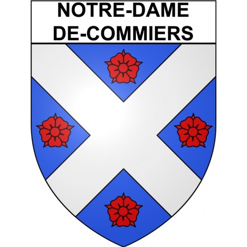 Notre-Dame-de-Commiers 38 ville Stickers blason autocollant adhésif