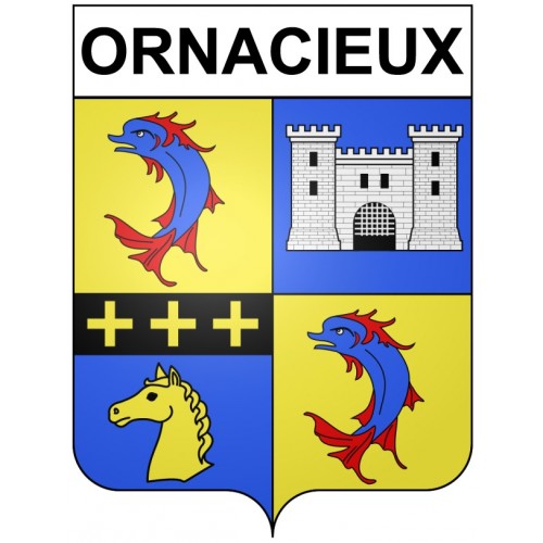 Ornacieux 38 ville Stickers blason autocollant adhésif