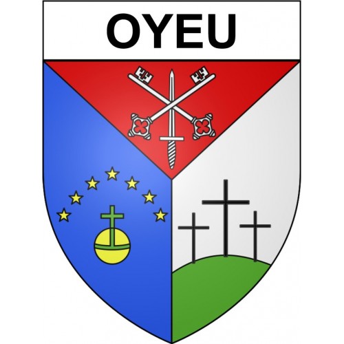 Oyeu 38 ville Stickers blason autocollant adhésif