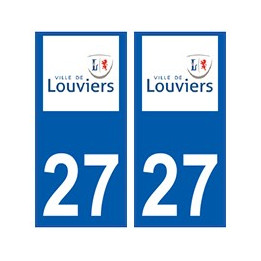 27 Louviers logo autocollant plaque stickers ville