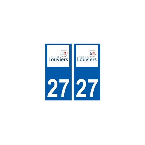 27 Louviers logo autocollant plaque stickers ville