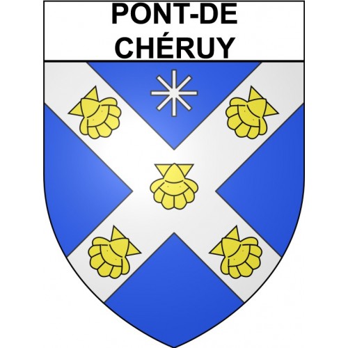 Pont-de-Chéruy 38 ville Stickers blason autocollant adhésif