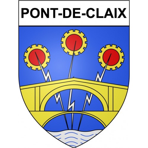 Pont-de-Claix 38 ville Stickers blason autocollant adhésif