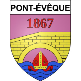Pont-Évêque 38 ville Stickers blason autocollant adhésif