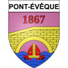 Pont-Évêque 38 ville Stickers blason autocollant adhésif
