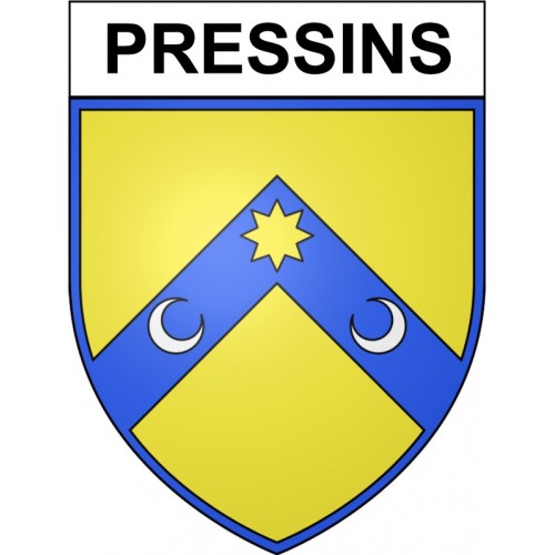 Pressins 38 ville Stickers blason autocollant adhésif