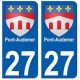 27 Pont-Audemer blason autocollant plaque stickers ville