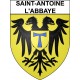 Pegatinas escudo de armas de Saint-Antoine-l'Abbaye adhesivo de la etiqueta engomada