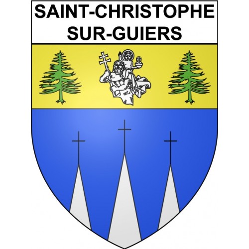 Saint-Christophe-sur-Guiers 38 ville Stickers blason autocollant adhésif