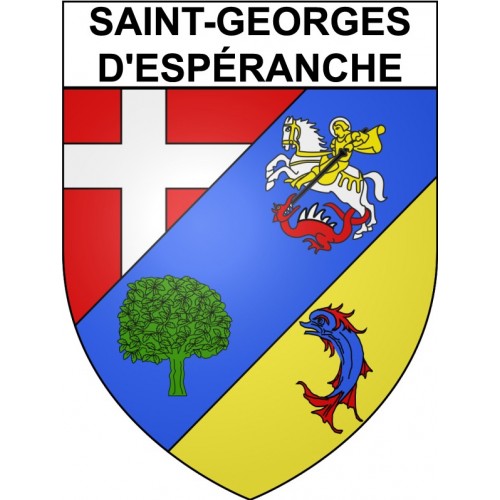 Saint-Georges-d'Espéranche 38 ville Stickers blason autocollant adhésif