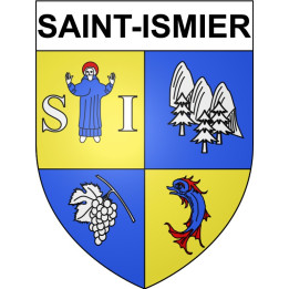 Saint-Ismier 38 ville Stickers blason autocollant adhésif