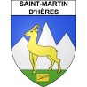Pegatinas escudo de armas de Saint-Martin-d'Hères adhesivo de la etiqueta engomada