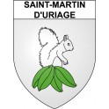 Pegatinas escudo de armas de Saint-Martin-d'Uriage adhesivo de la etiqueta engomada