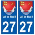 27 Val-de-Reuil blason autocollant plaque stickers ville