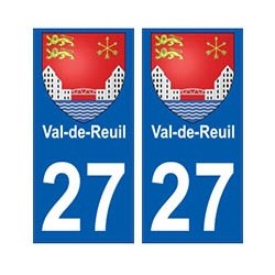 27 Val-de-Reuil blason autocollant plaque stickers ville