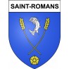 Saint-Romans 38 ville Stickers blason autocollant adhésif
