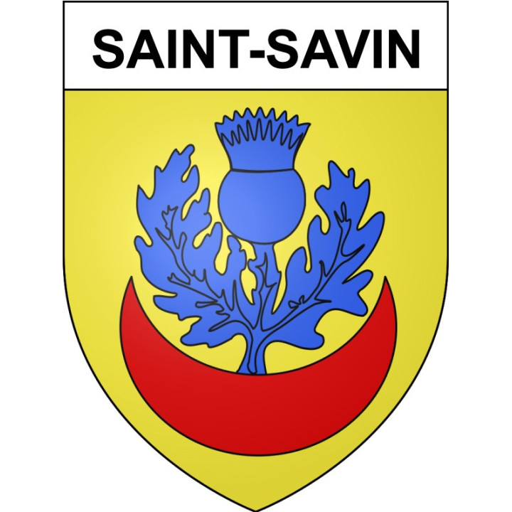 Saint-Savin 38 ville Stickers blason autocollant adhésif