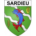 Sardieu 38 ville Stickers blason autocollant adhésif