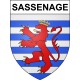 Pegatinas escudo de armas de Sassenage adhesivo de la etiqueta engomada