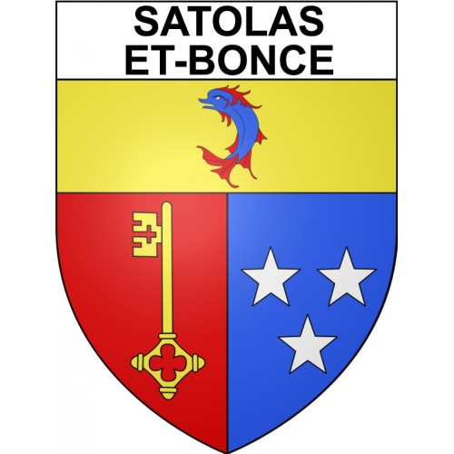 Satolas-et-Bonce 38 ville Stickers blason autocollant adhésif