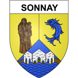 Stickers coat of arms Bazas adhesive sticker