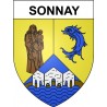 Sonnay 38 ville Stickers blason autocollant adhésif