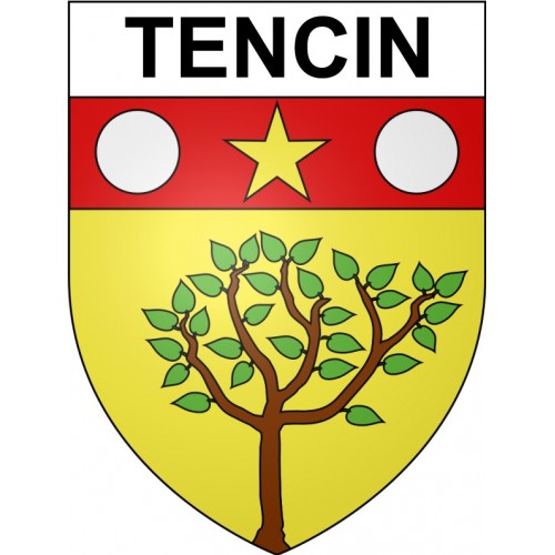 Tencin 38 ville Stickers blason autocollant adhésif