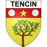 Tencin 38 ville Stickers blason autocollant adhésif