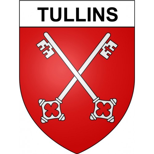 Pegatinas escudo de armas de Bazas adhesivo de la etiqueta engomada