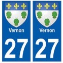 27 Vernon blason autocollant plaque stickers ville