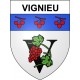 Vignieu 38 ville Stickers blason autocollant adhésif