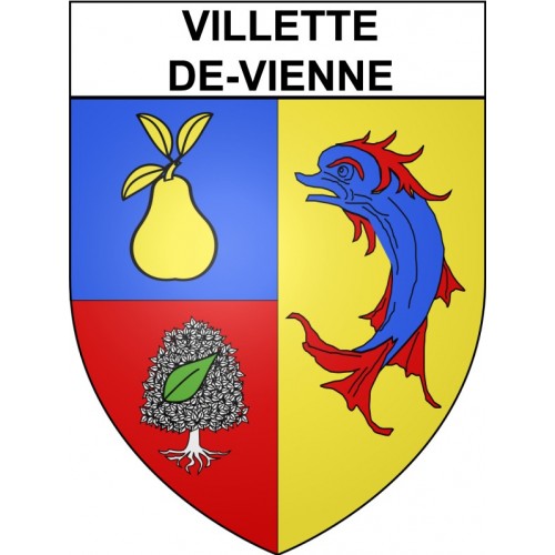 Villette-de-Vienne 38 ville Stickers blason autocollant adhésif