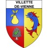 Villette-de-Vienne 38 ville Stickers blason autocollant adhésif
