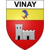 Vinay 38 ville Stickers blason autocollant adhésif