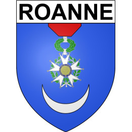 Roanne 42 ville Stickers blason autocollant adhésif