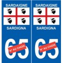 Sardaigne Sardigna sticker numéro au choix autocollant plaque