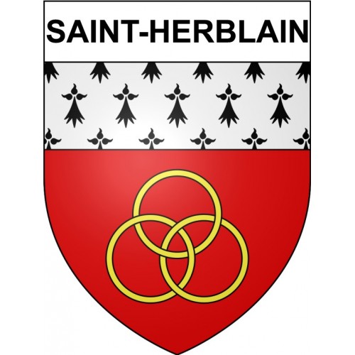 Saint-Herblain 44 ville Stickers blason autocollant adhésif