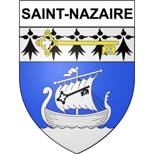 Saint-Nazaire 44 ville Stickers blason autocollant adhésif