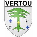 Pegatinas escudo de armas de Bazas adhesivo de la etiqueta engomada