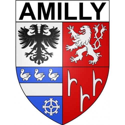 Amilly 45 ville Stickers blason autocollant adhésif