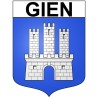 Pegatinas escudo de armas de Gien adhesivo de la etiqueta engomada