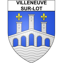 Villeneuve-sur-Lot 47 ville Stickers blason autocollant adhésif