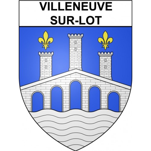 Villeneuve-sur-Lot 47 ville Stickers blason autocollant adhésif