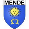 Mende 48 ville Stickers blason autocollant adhésif